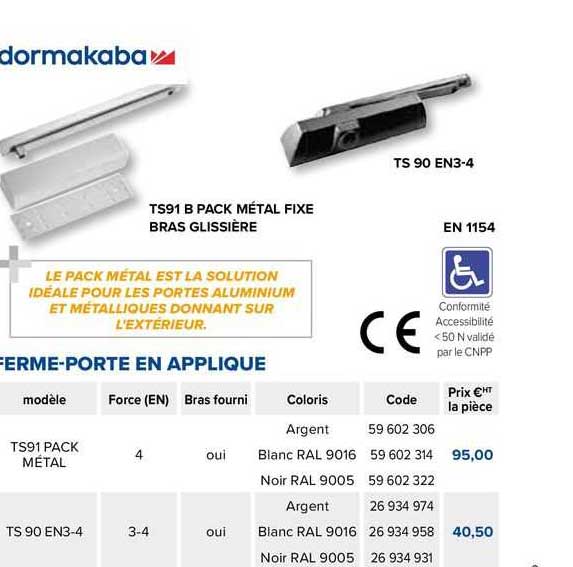 dormakaba ferme-porte en applique