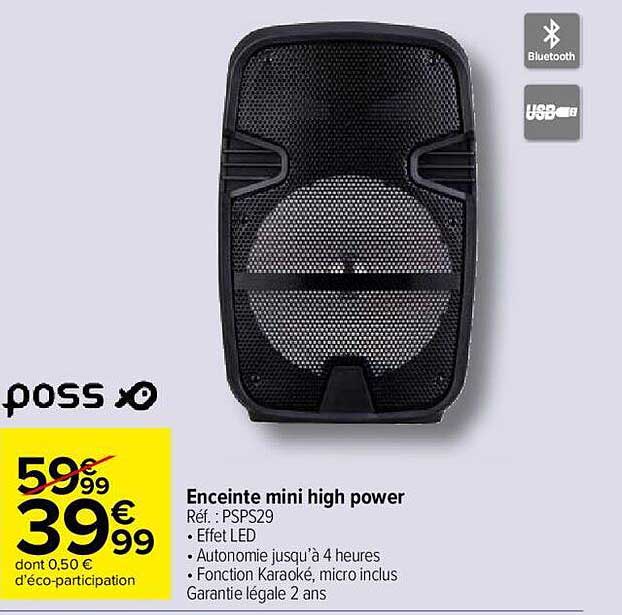 enceinte mini high power poss