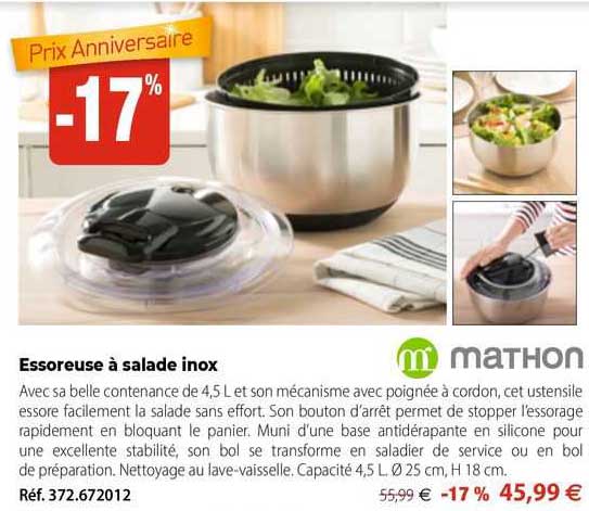 Essoreuse à Salade Inox Mathon