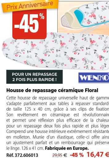 Housse De Repassage Céramique Floral Wenko