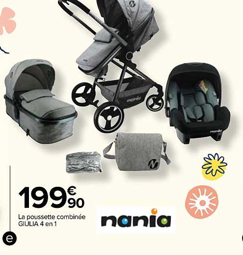 la poussette combinée giulia 4 en 1 nania