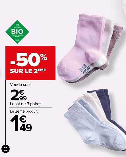 Le Lot De 3 Paires Tex Bio