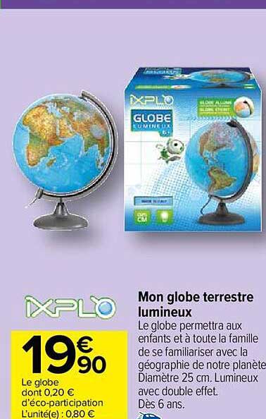 mon globe terrestre lumineux