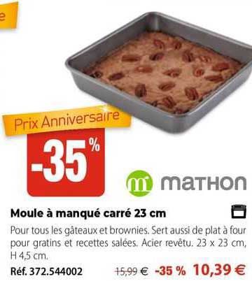 moule à manqué carré 23 cm