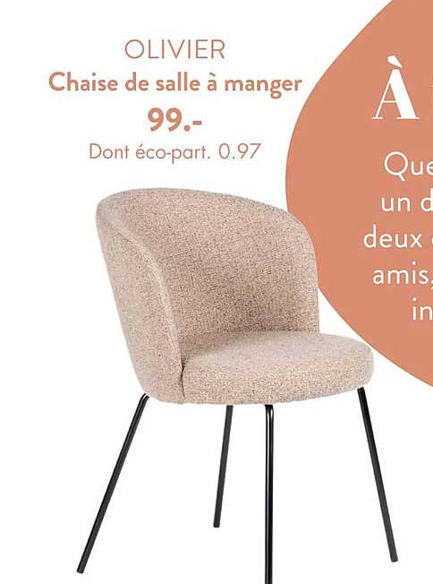 olivier chaise de salle à manger