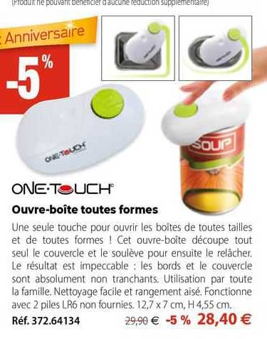 ouvre-boîte toutes formes one.touch