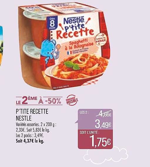 p'tite recette nestlé