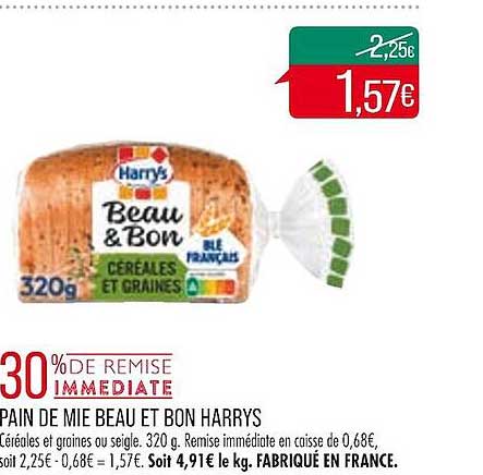 pain de mie beau et bon harrys