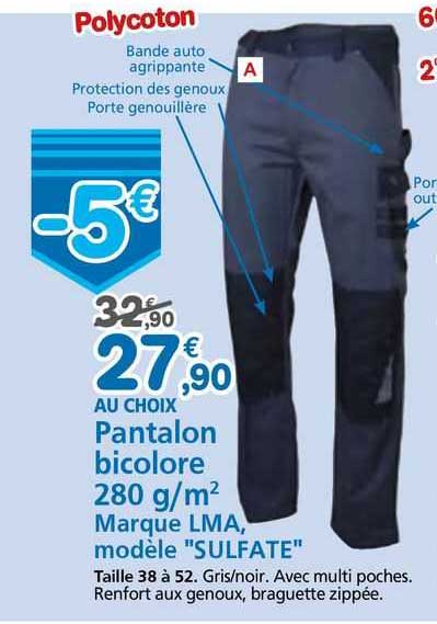 pantalon bicolore lma modèle "sulfate"