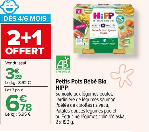 petits pots bébé bio hipp