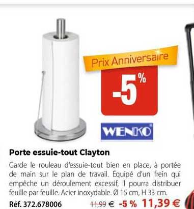 porte essuie-tout clayton wenko