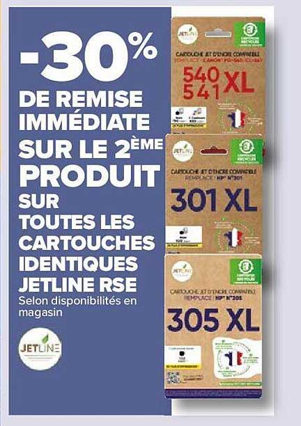produits sur toutes les cartouches identiques jetline rse