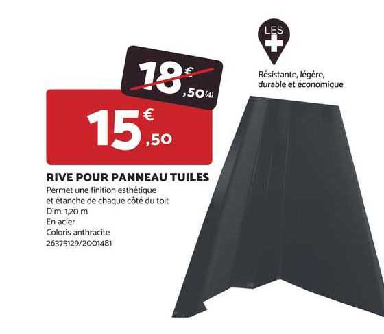 rive pour penneau tuiles