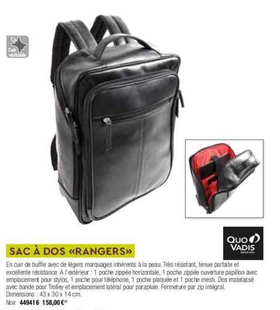 sac à dos rangers