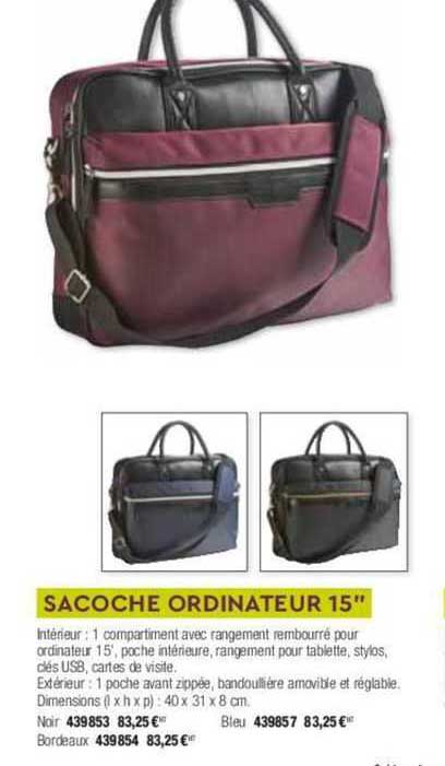 Sacoche Ordinateur 15"