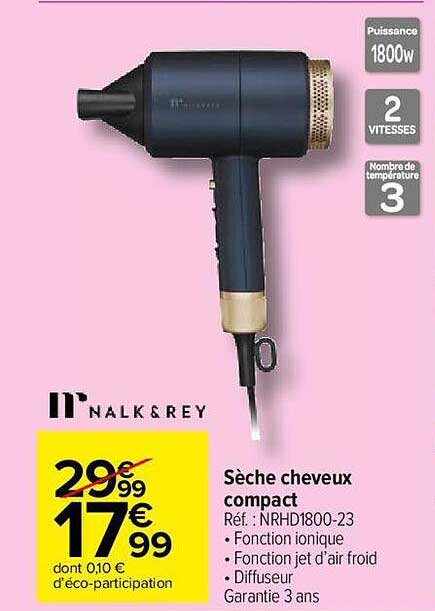 sèche cheveux compact nalk & rey