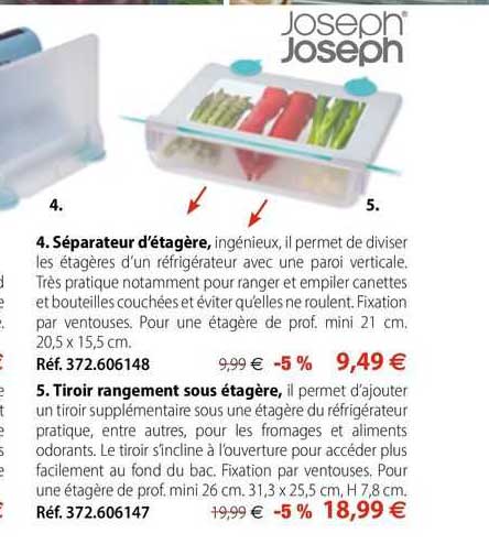 Séparateur D'étagère, Tiroir Rangement Sous étagère Joseph Joseph