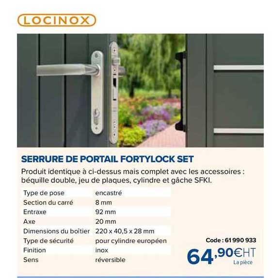 serrure de portail fortylock set
