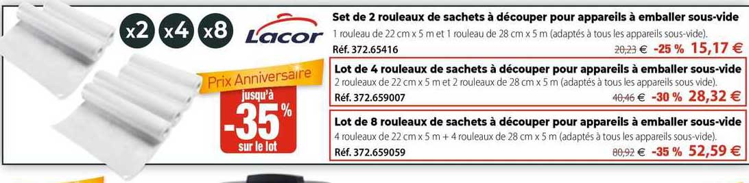 set de 2 rouleaux de sachets à découper pour appareils à emballer sous-vide,lot de 4 rouleaux, lot de 8 rouleaux