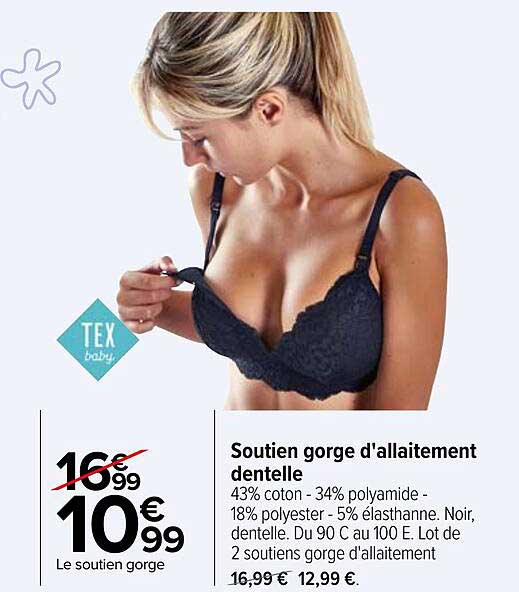 soutien gorge d'allaitement dentelle tex baby