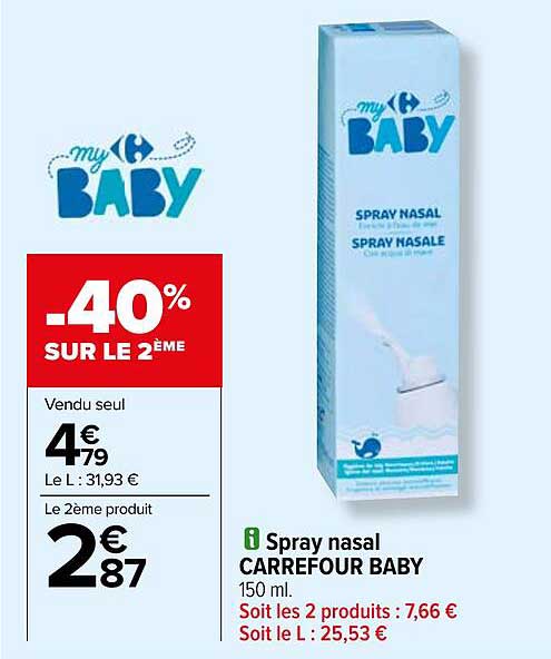 spray nasal carrefour baby