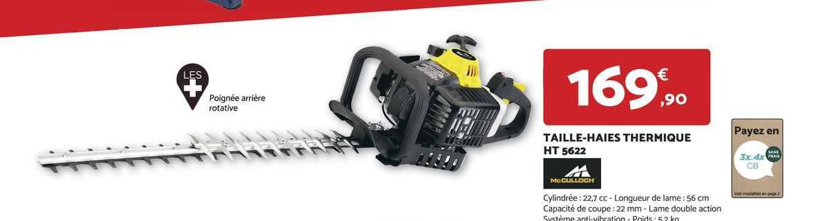 taille-haies thermique ht5622 mcgullogh