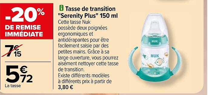 tasse de transition "serenity plus" 150ml