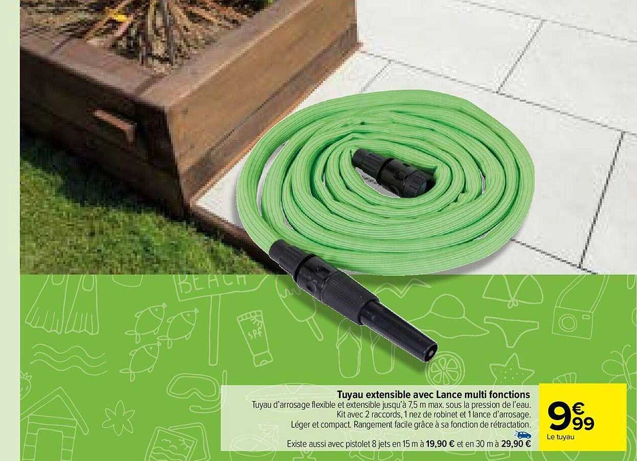 Tuyau Extensible Avec Lance Multi Fonctions