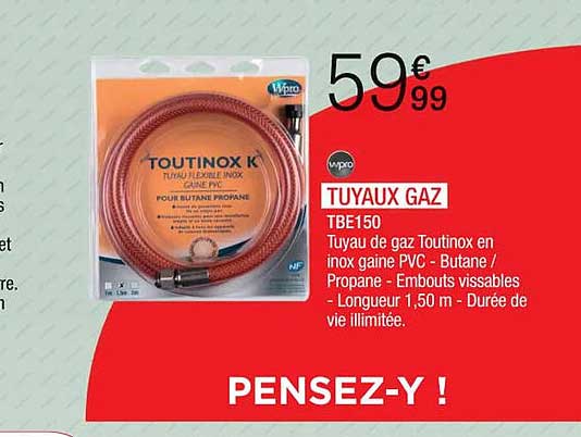 tuyaux gaz tbe150