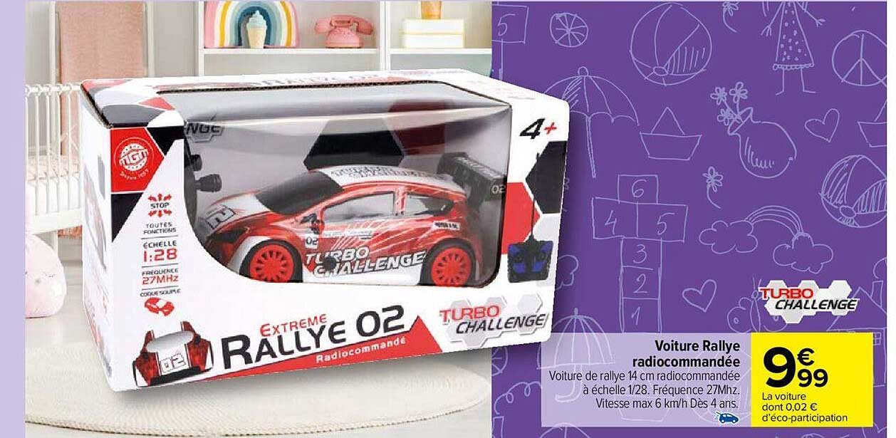 voiture rallye radiocommandée turbo challenge