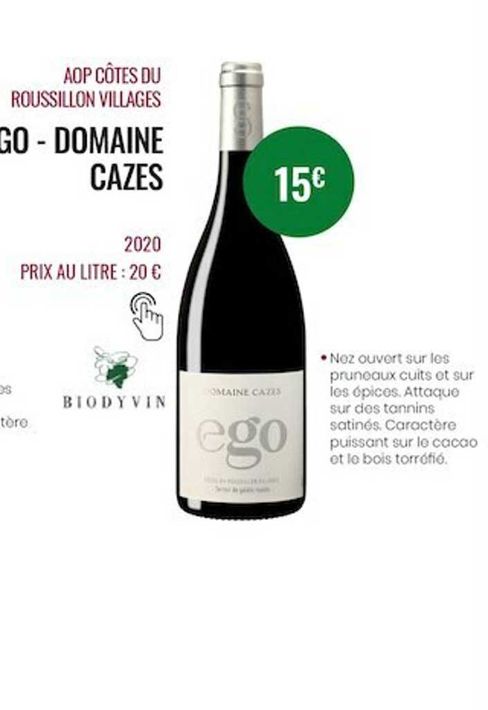 Aop Côtes Du Roussillon Villages Ego - Domaine Cazes 2020