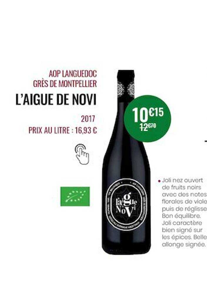 aop languedoc grès de montpellier l'aigue de novi 2017