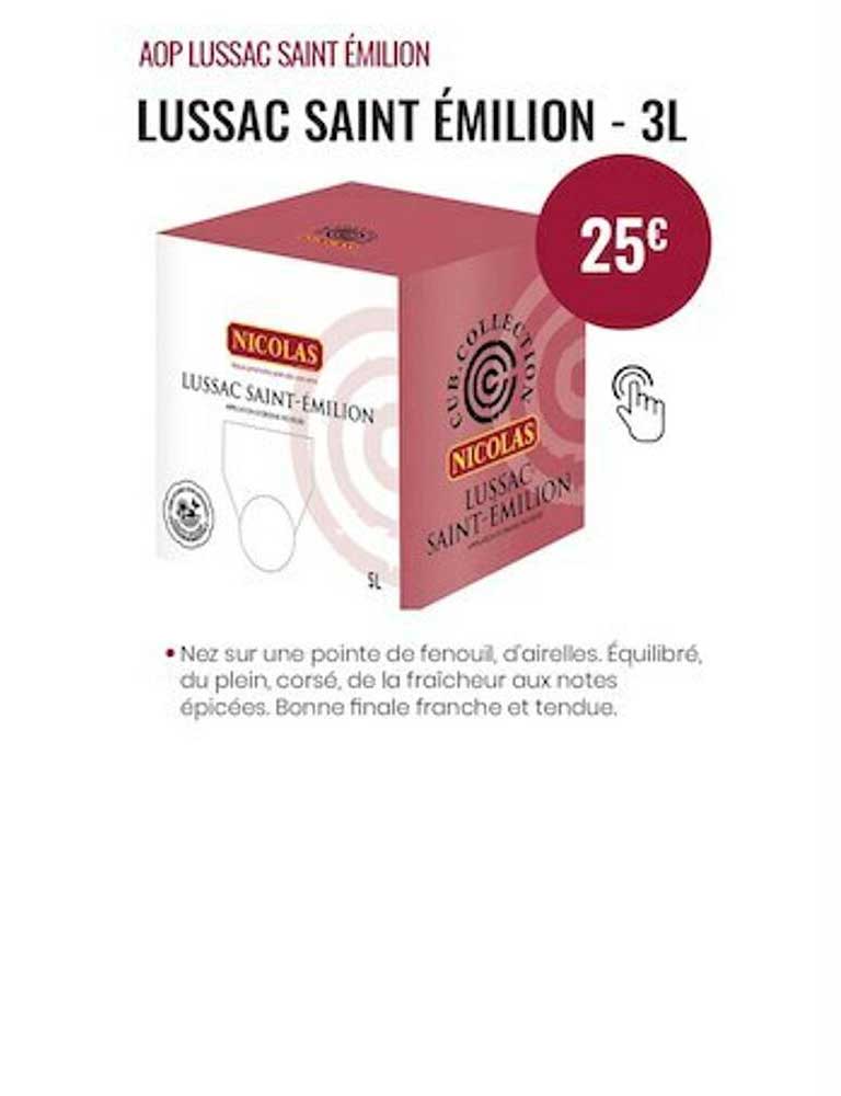 aop lussac saint émilion 3l