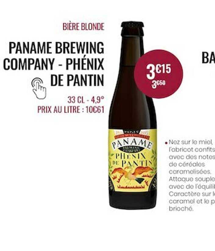 bière blonde paname brewing company - phénix de pantin