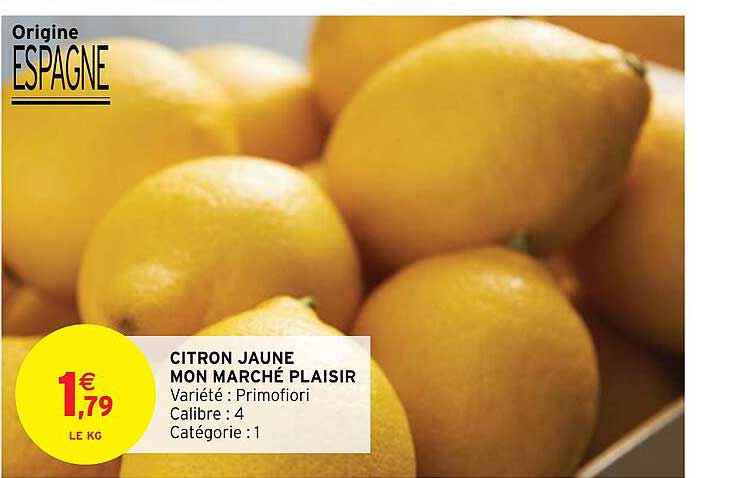 citron jaune mon marché plaisir