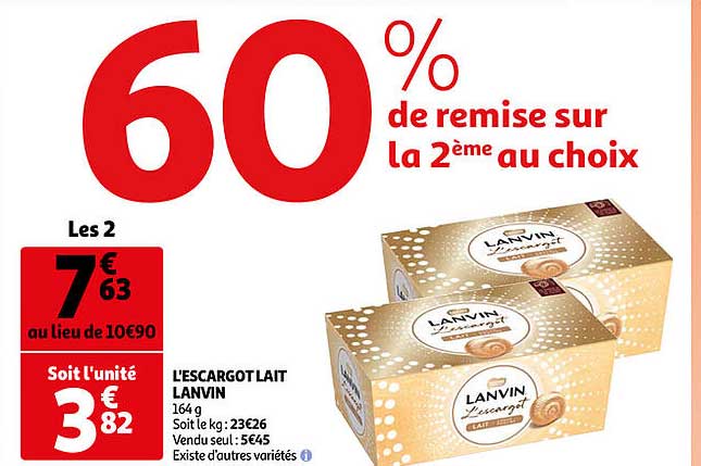 l'escargot lait lanvin