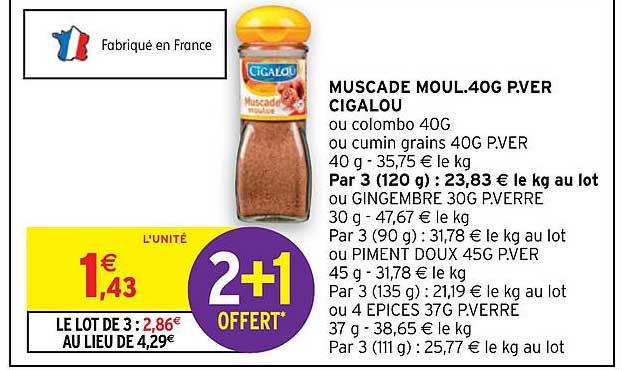muscade moul. 40g p.ver cigalou