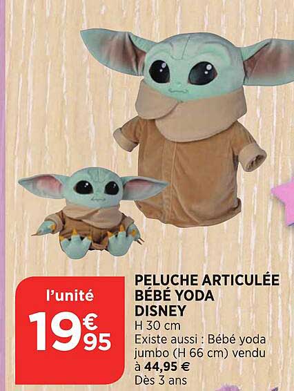 peluche articulée bébé yoda disney