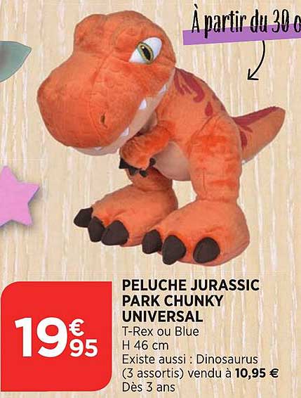 peluche jurassic park chunky universal