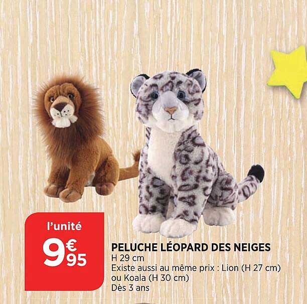 peluche léopard des neiges