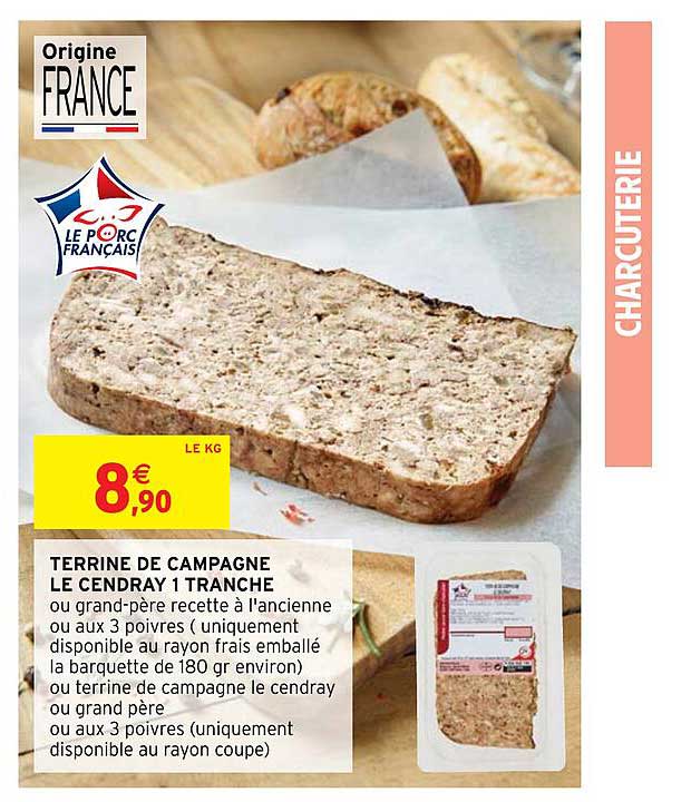 Terrine De Campagne Le Cendray 1 Tranche