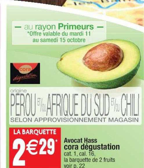 Avocat Hass Cora Dégustation
