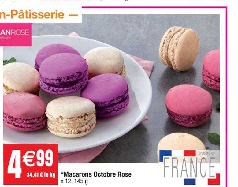 Macarons Octobre Rose