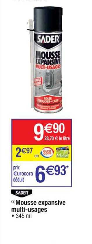 mousse expansive multi-usages sader