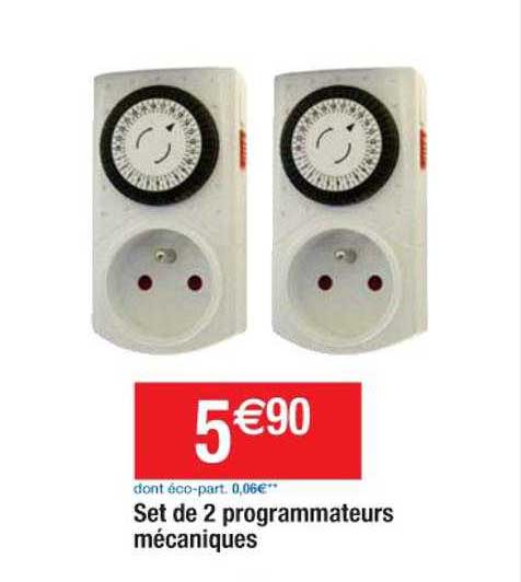 set de 2 programmateurs mécaniques