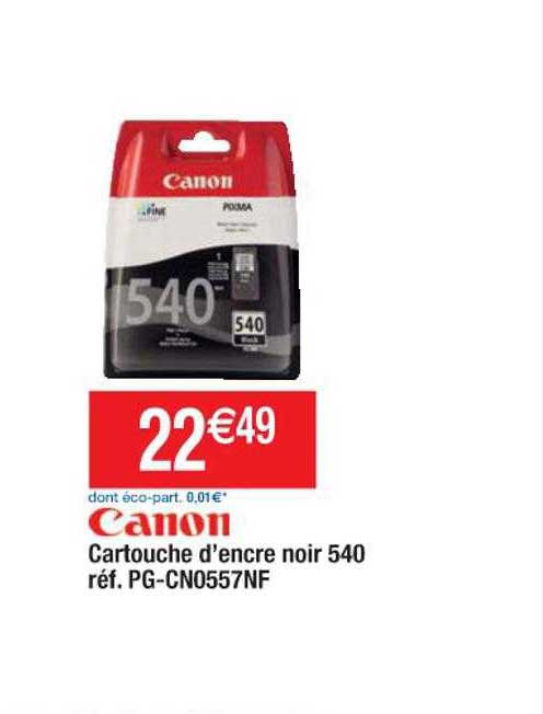 cartouche d'encre noir 540 canon