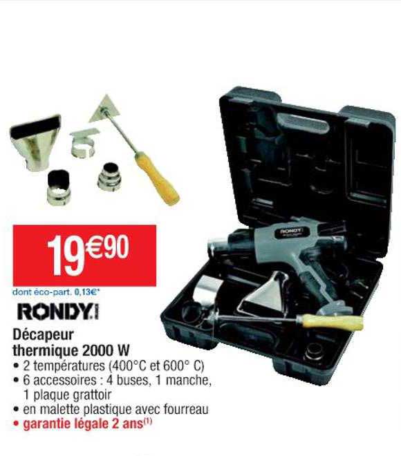 Décapeur Thermique 2000 W Rondy