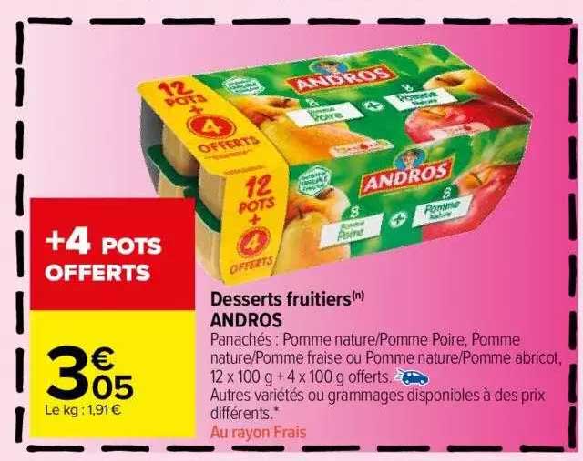 Desserts Fruitiers Andros