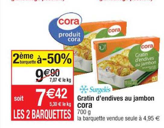 Gratin D'endives Au Jambon Cora