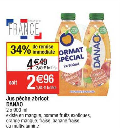 Jus Pêche Abricot Danao